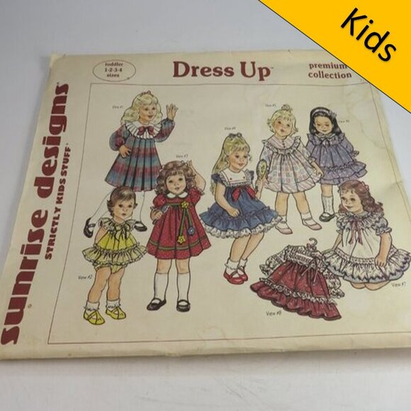 Sunrise Designs Clothing Patterns Toddler size 1-3 Dresses (complete) - Picture 1 of 8